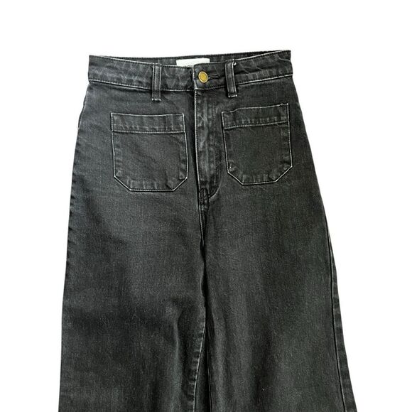 Rolla’s Black High Rise Wide Leg Jeans Women’s Size 24 Aussie 6 G’Day Mate - Picture 5 of 12